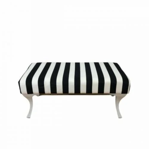 Kapitonesiz Zebra Desenli Özel Seri Dekoratif Puf