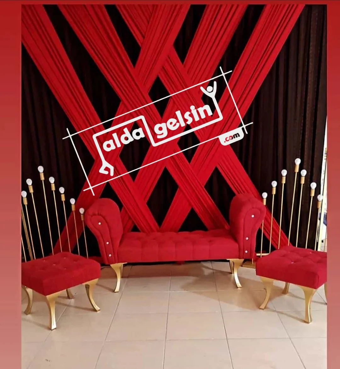 Saltanat Taht 3 Lü Kına Nişan Organizasyon Seti