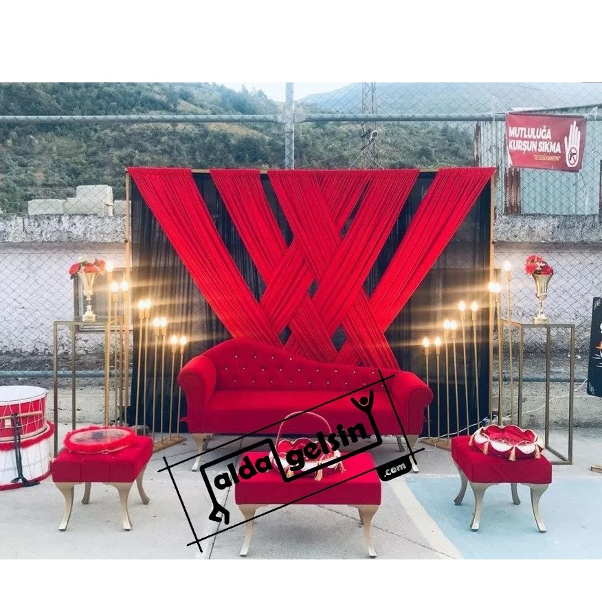 Dev Josefin Taht 4 Lü Kına Nişan Organizasyon Seti