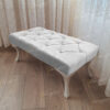 100 cm Kapitoneli Ayak Ucu Kapı Önü Antre Bench Puf Beyaz  Ayak