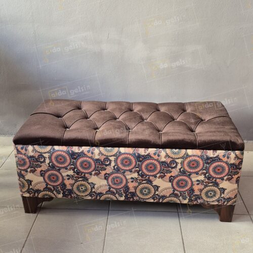 Alternative view of ALDASANDIKLIPUF Persepolis Desen  Amartisörlü Kapitoneli Lüks Sandıklı Puf (100*45)