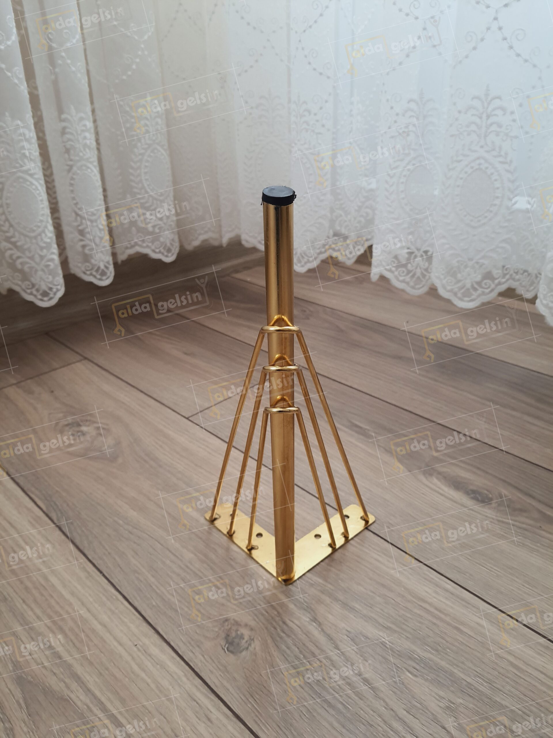 Mobilya Koltuk Sehpa Komidin Puf Bench Metal Telli Ayak 32 cm 2 Adet