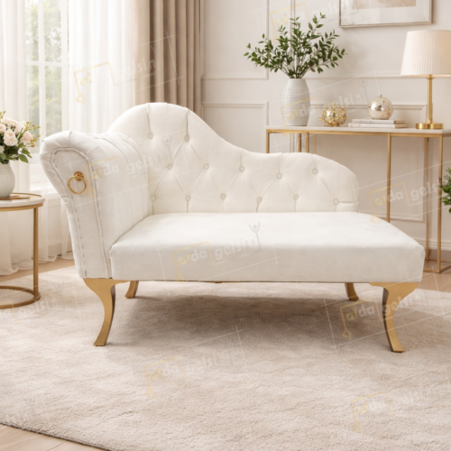 Dekoratif Bihter Koltuğu Beyaz Josephine Koltuk